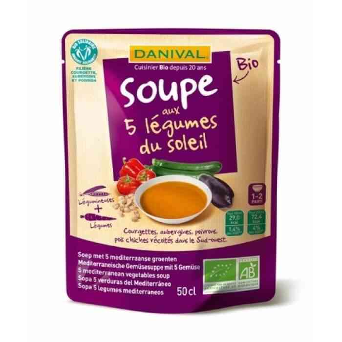 [DAN001] Soupe 5 légumes du soleil bio 500ml