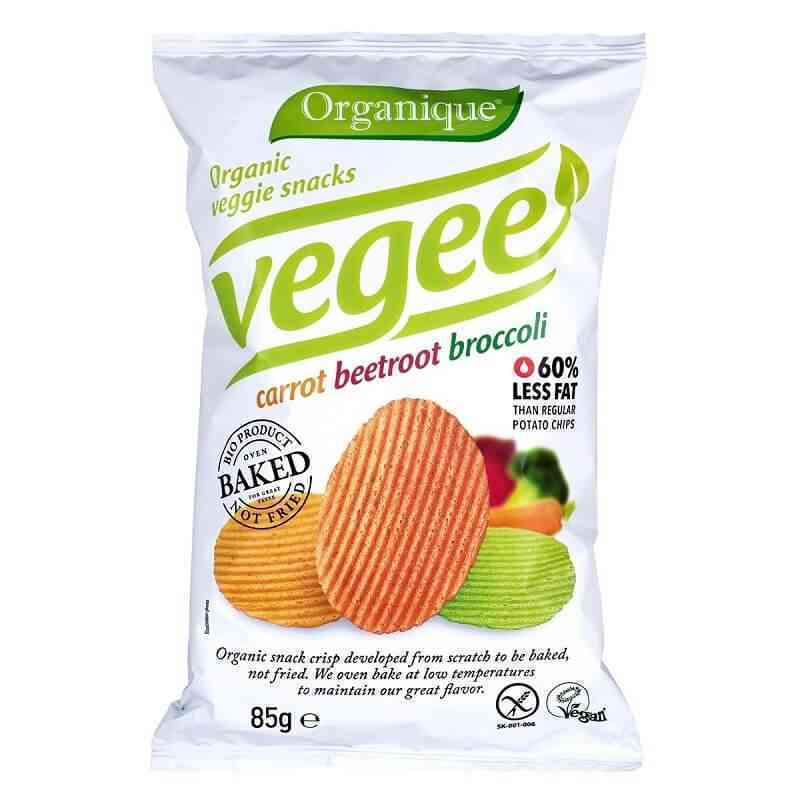 [MCL001] Chips aux légumes carotte/betterave rouge/brocoli bio (60% moins de matières grasses) 85g