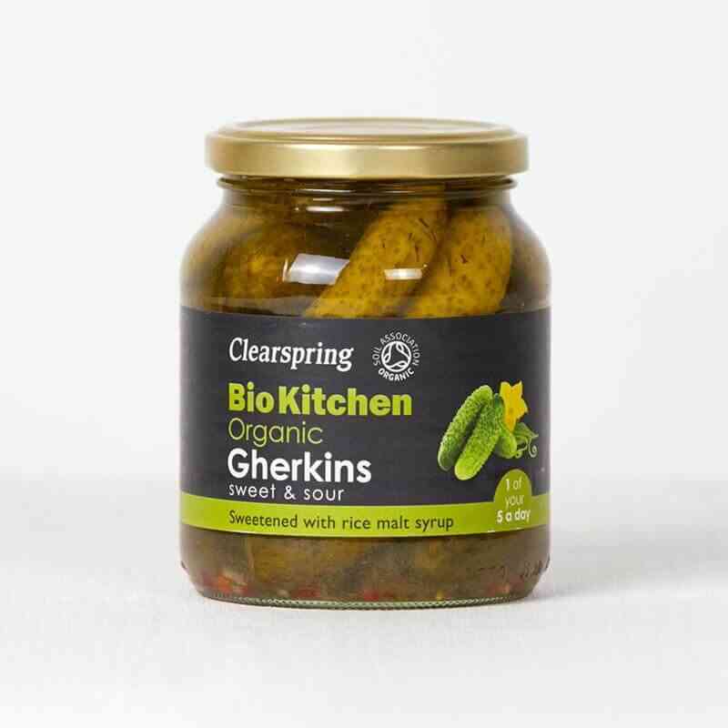 [CLS011] Organic sweet and sour gherkins 680g