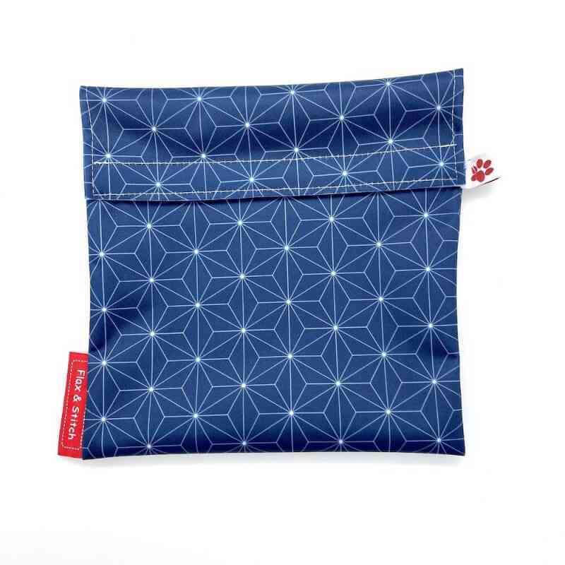 [FLX004] Reusable lunch bag, large, colour Stars on Blue