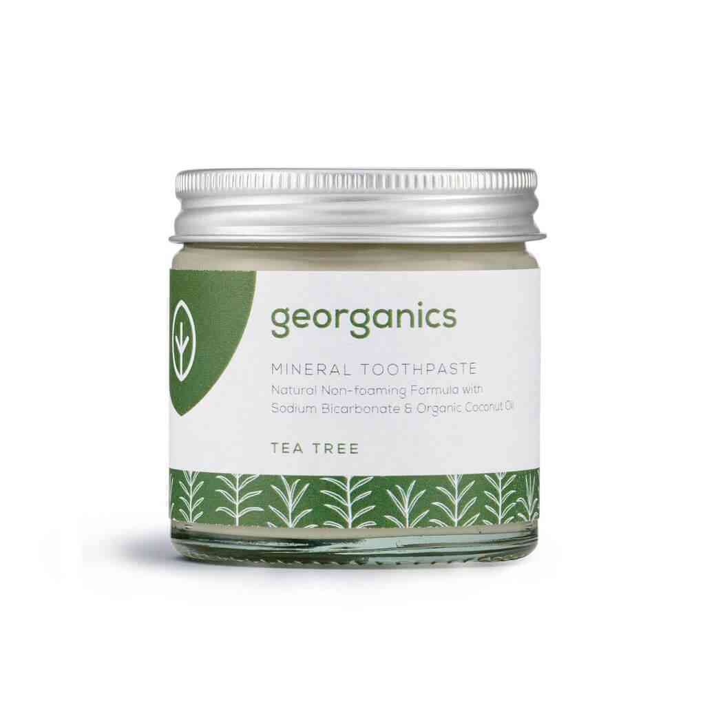 [GEO028] Minerale tandpasta in glazen pot - Tea tree - 60 ml