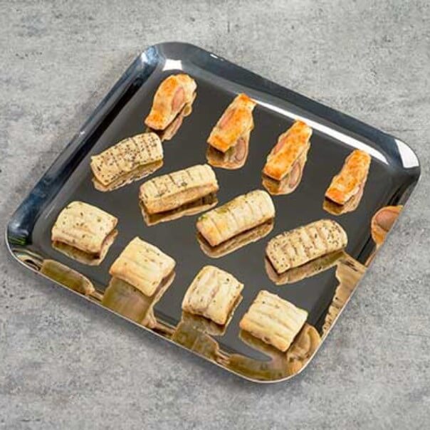 [COT033] Square stainless steel tray 23cmx23cm