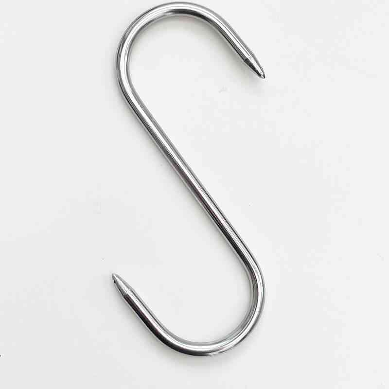 [PAD001] S-shaped hook with two stainless steel tips L12cm