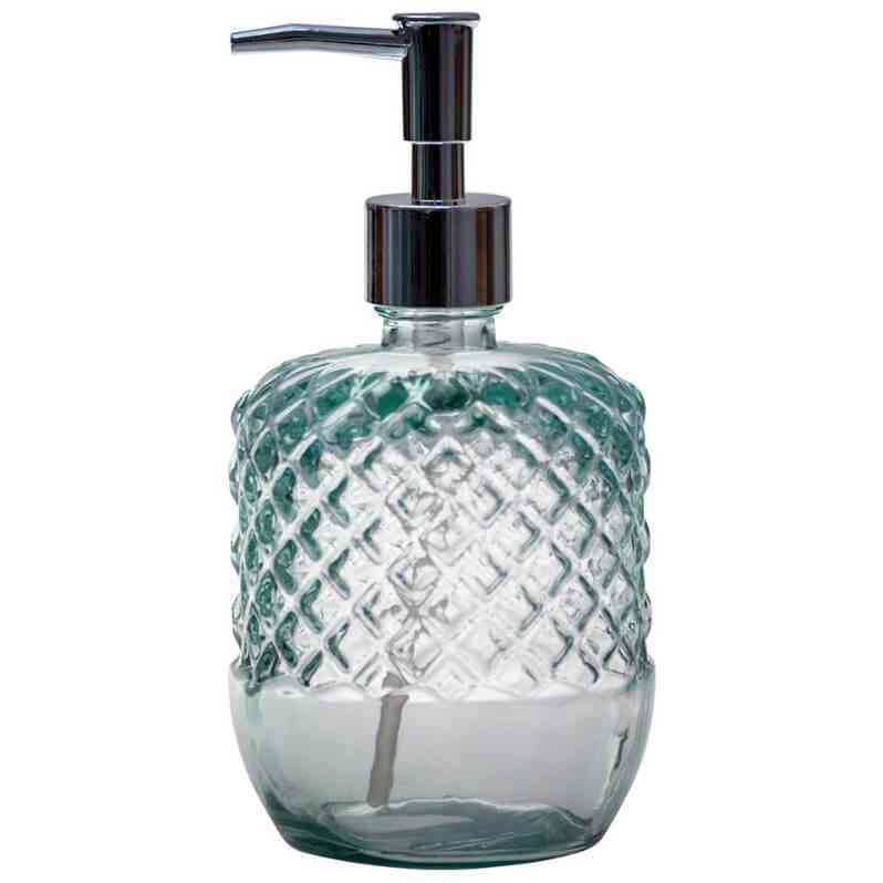 [MEM014] Distributeur de savon en verre recyclé - Diamant - 500ml