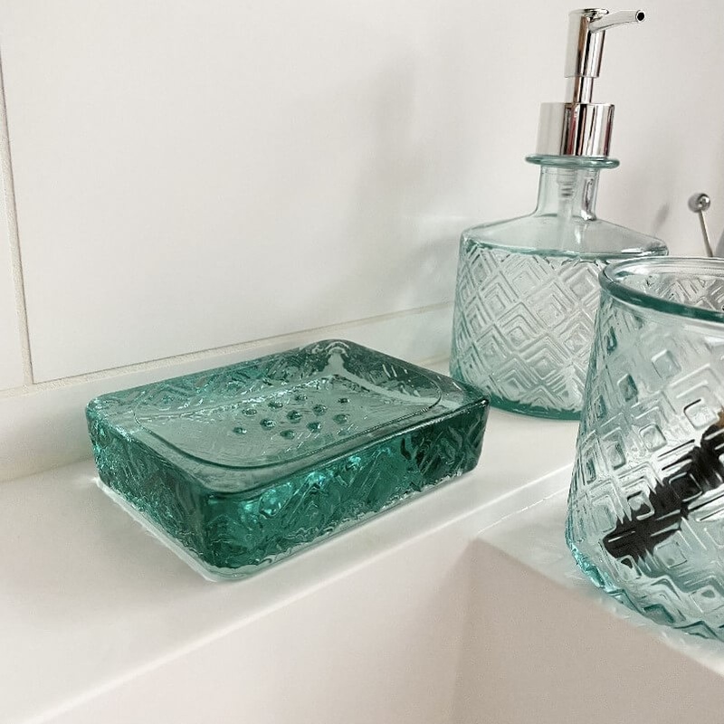 [MEM019] Porte-savon en verre recyclé - Nihon