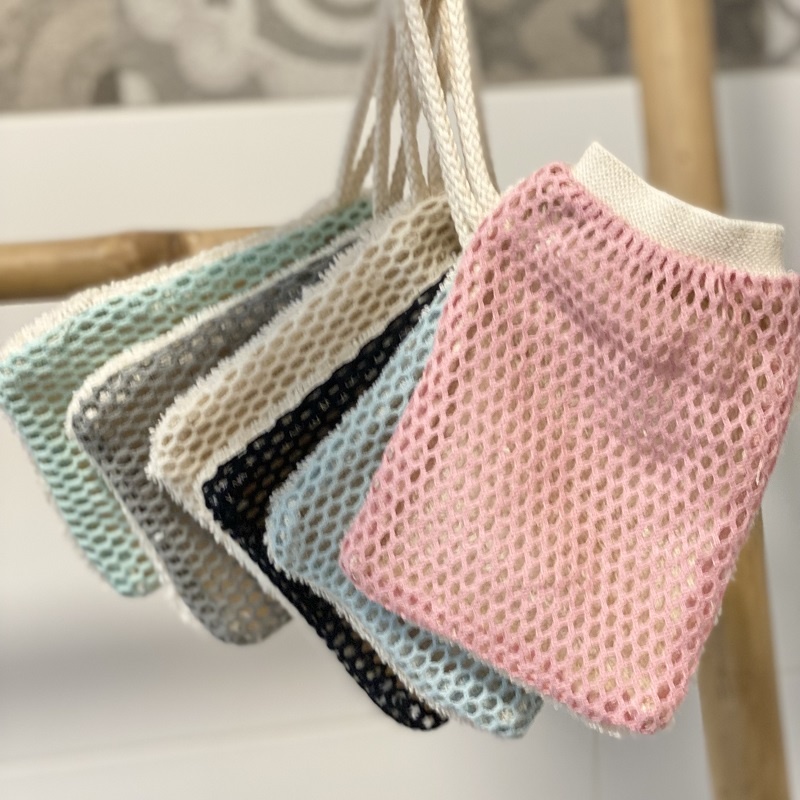 Double-sided soap pouch in organic cotton - Colors