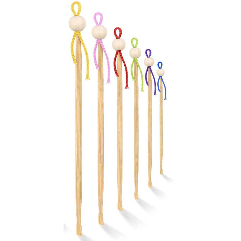 [ORK006VNF] Japanese bamboo ear spoon - PURPLE - 1 pce - BULK