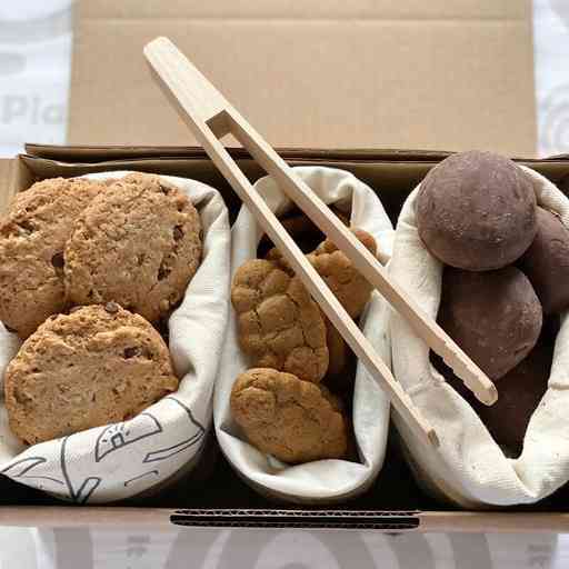 [BOX013FD] Coffee time box Cookies vegan, mini speculoos et biscuits cœur orange - 1kg125