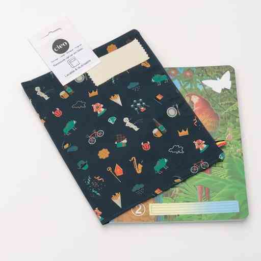 Fabric notebook cover, A4 format