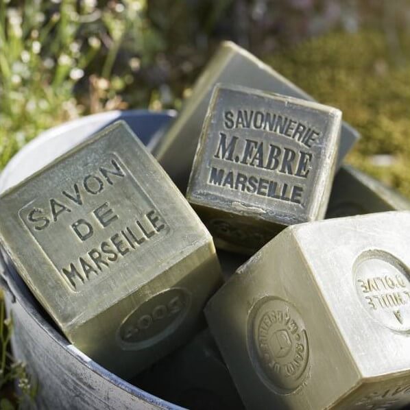 Cube de savon de Marseille à l'huile d'olive 600g (sac complet: 2 pc) - VRAC