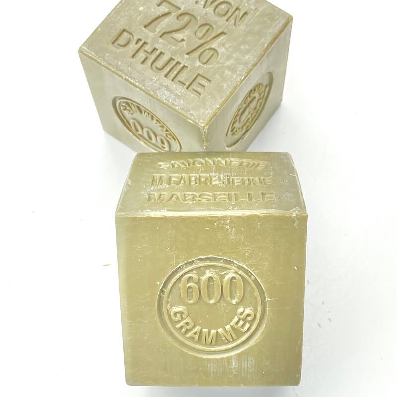 Cube de savon de Marseille à l'huile d'olive 600g (sac complet: 2 pc) - VRAC